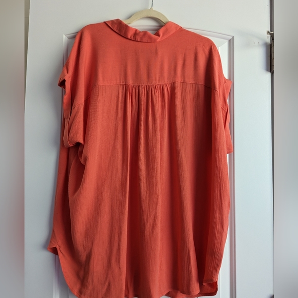 Loft Dolman Henley Coral Top Sz XXL - Picture 5 of 7